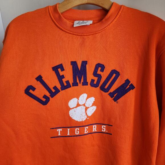Champion Clemson University Tigers Logo Crewneck Collegiate Sweatshirt Men Small - Picture 4 of 6